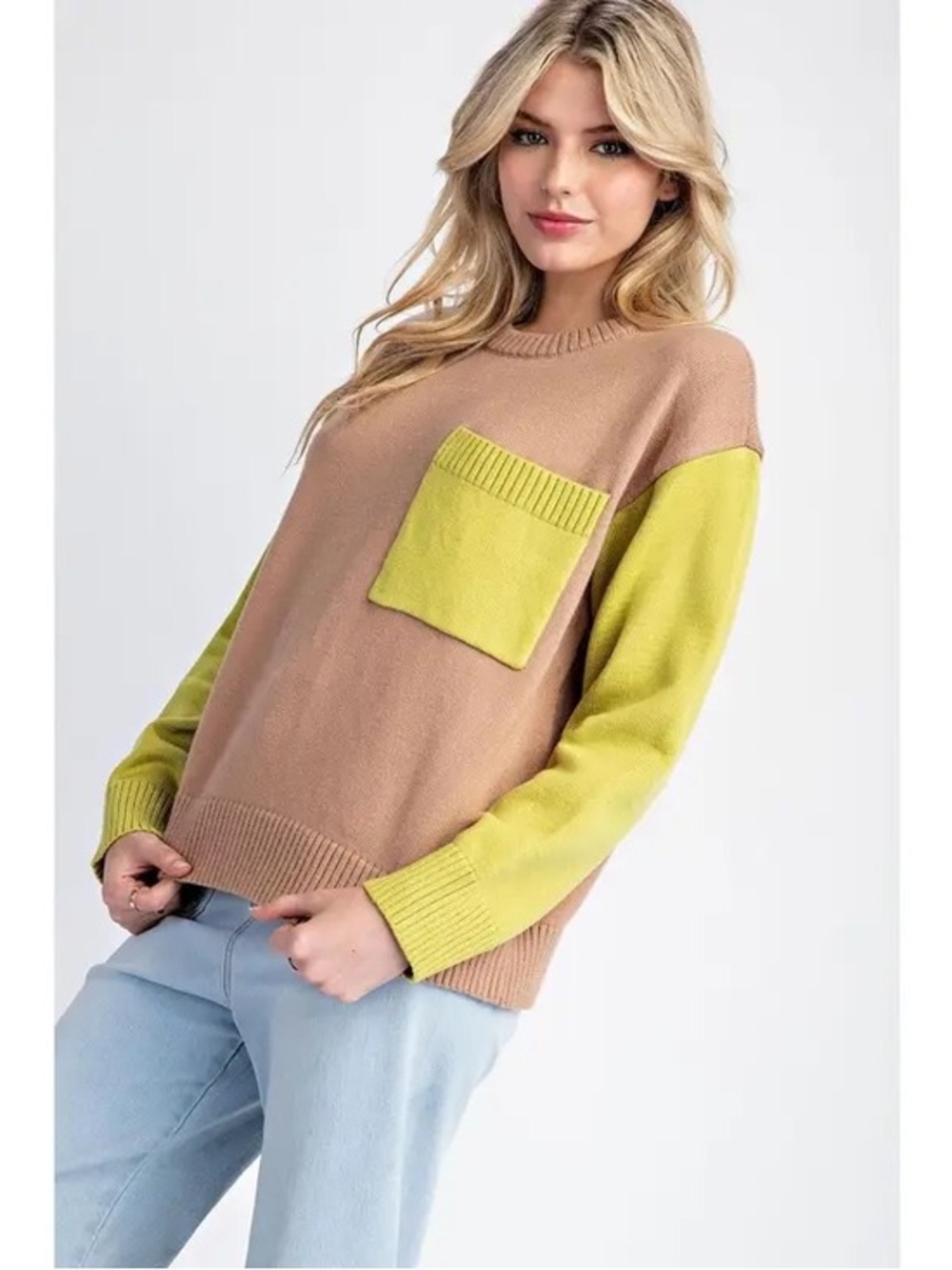 Dolan Colorblock Crewneck Sweater size Large